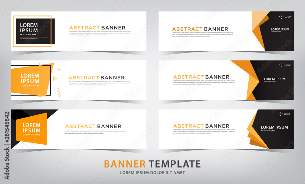 set of six abstract web banner templates