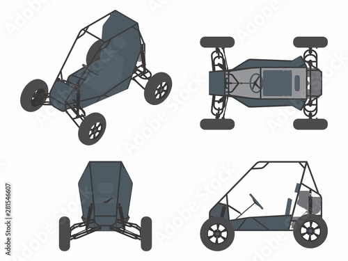 Baja vehicle colored