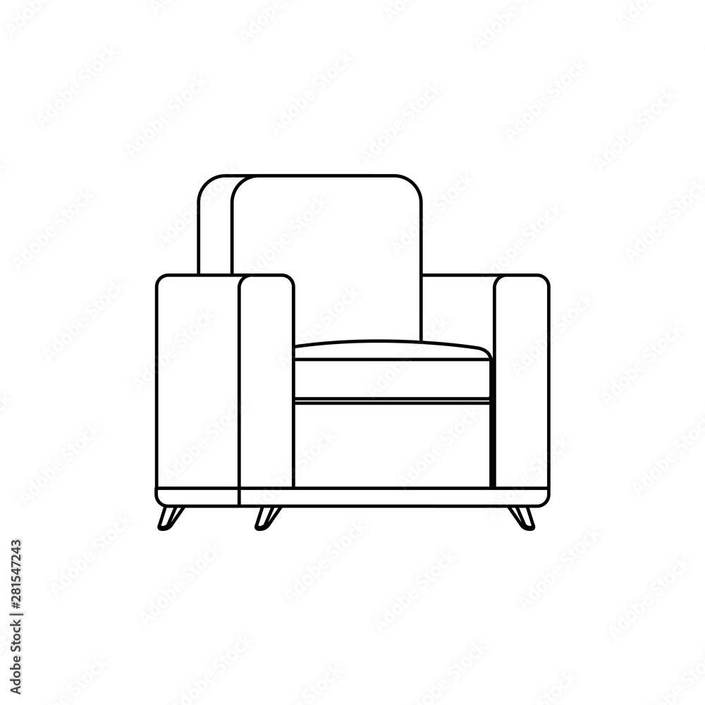 confortable sofa livingroom equipment icon confortable sofa livingroom equipment icon