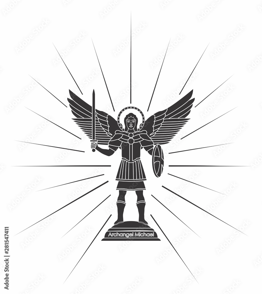 Archangel Michael. Christian symbol. Stock Vector Adobe Stock