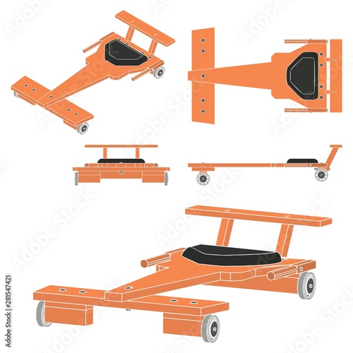 Classic Soapbox car simple colored