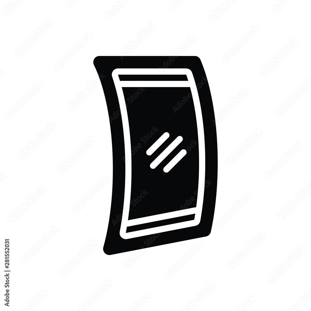 Black solid icon for flexible display Black solid icon for flexible display