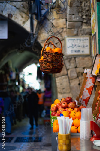 Basket of oranges for sale in Israel © Dan