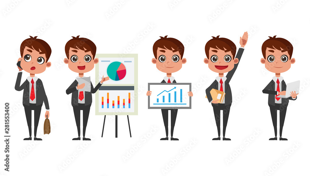 business man cartoon vector  