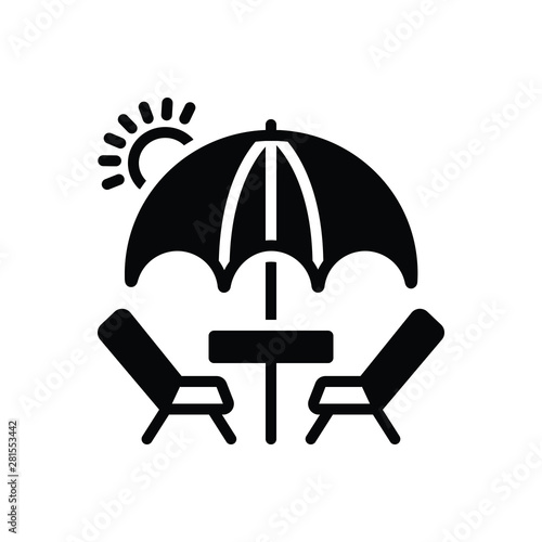 Black solid icon for picnic 