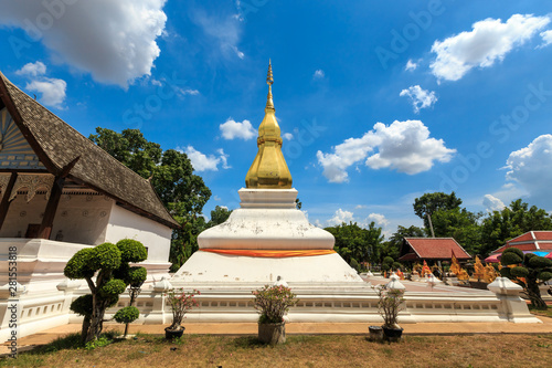 Golden pagoda in Phra That Kham Kaen, Khon Kaen, Thailand