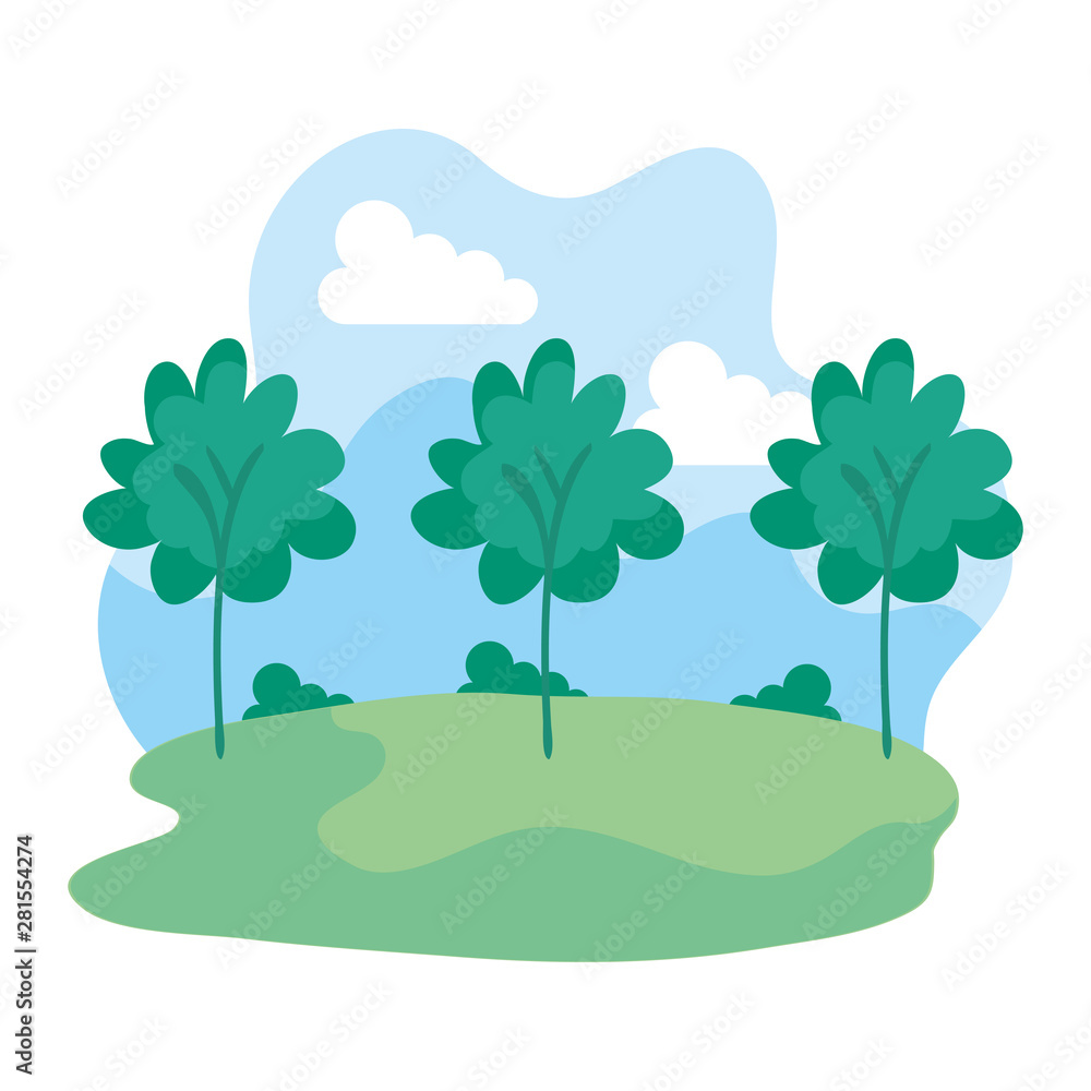 camp field landscape scene icon camp field landscape scene icon
