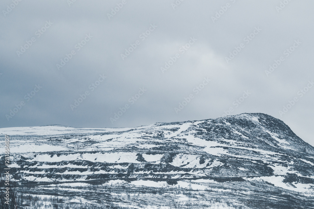 Mountain landscape background. snowy hills