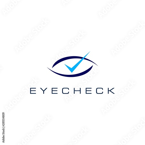 eye check logo vector icon illustration