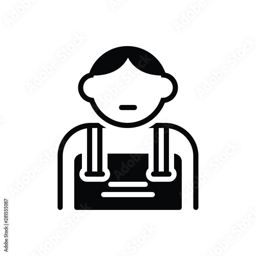 Black solid icon for kid tad 