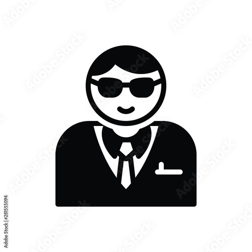 Black solid icon for manager
