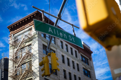 Allen street sign in New York City