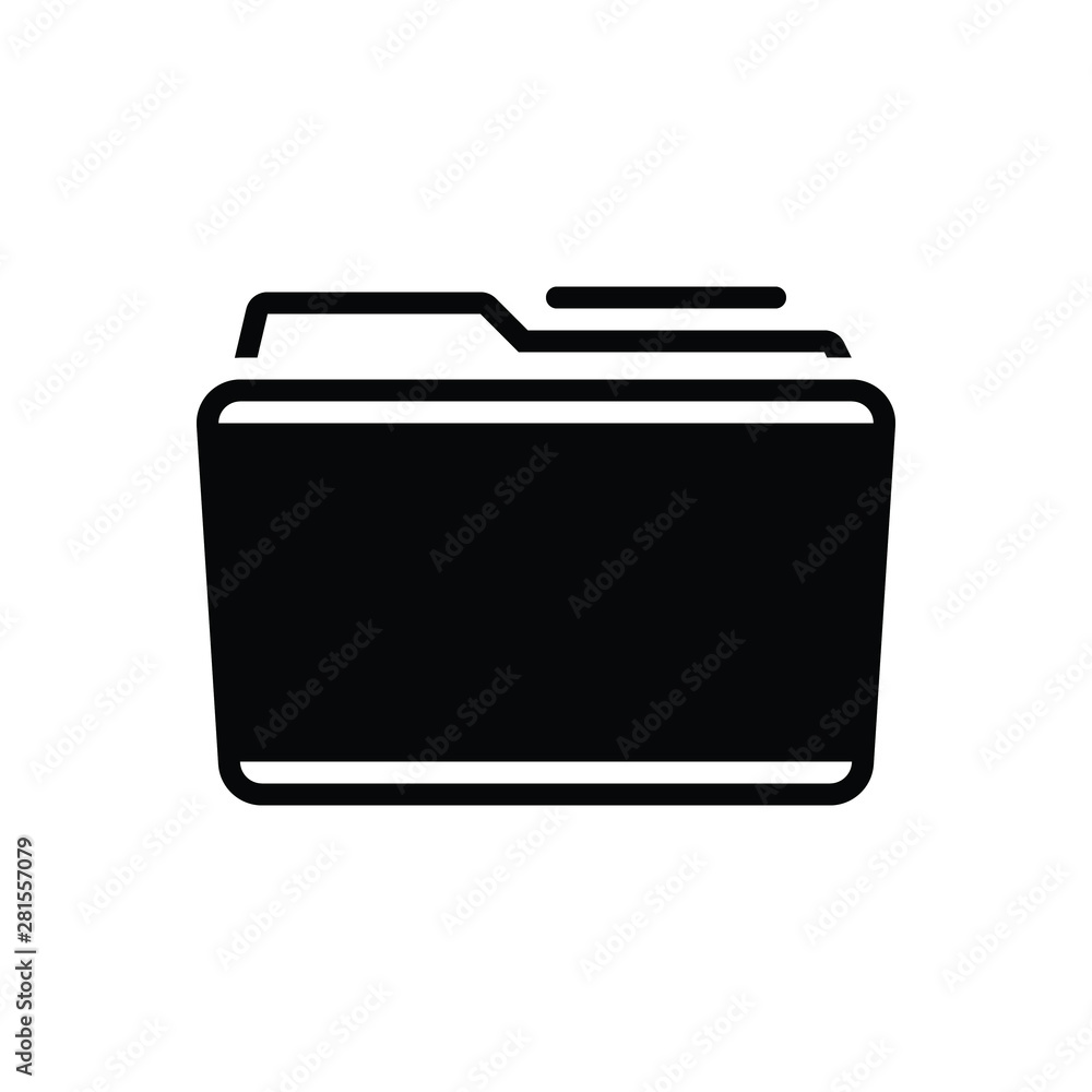 Black solid icon for folder Black solid icon for folder