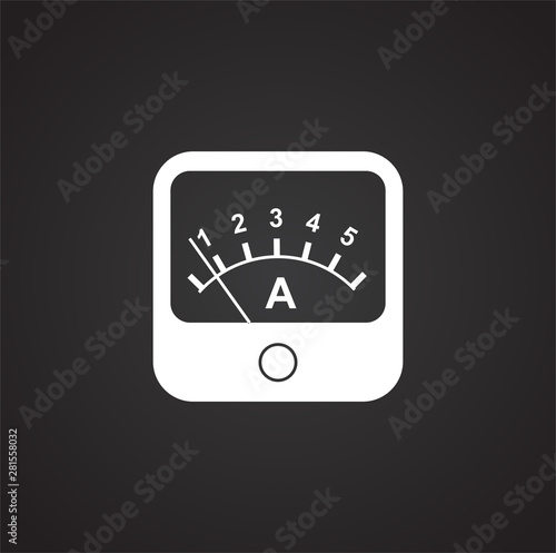 Measuring tool icon on background for graphic and web design. Simple illustration. Internet concept symbol for website button or mobile app.