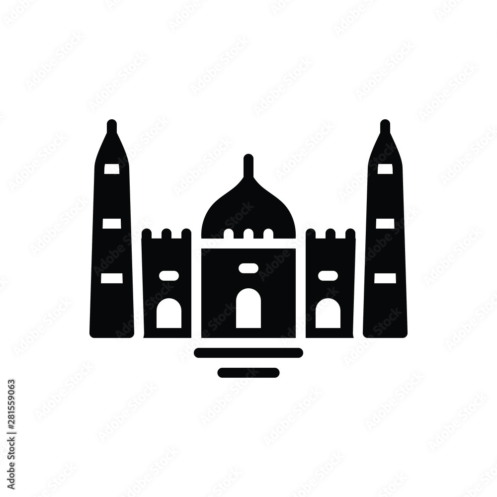 Black solid icon for mosque 