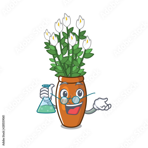 Professor peace lily put into cartoon pot
