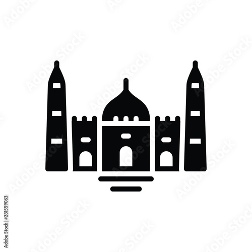Black solid icon for mosque 