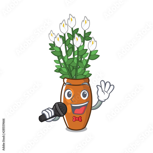 Singing peace lily with the character shape