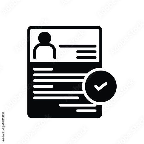 Black solid icon for recruitment 