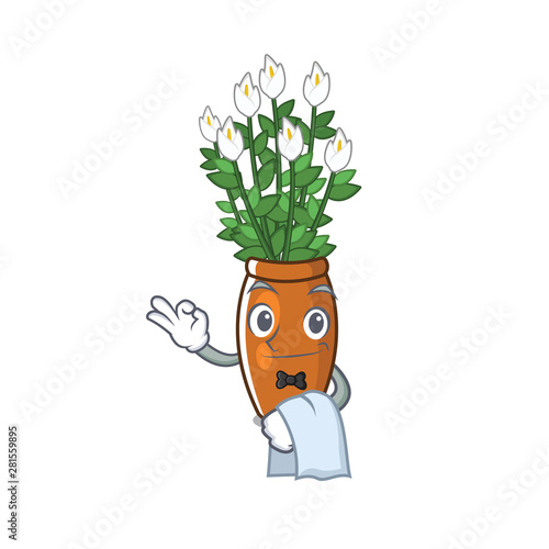 Waiter peace lily with the character shape