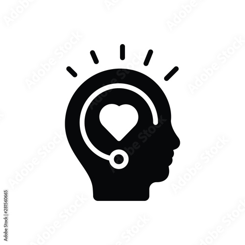 Black solid icon for inspiration 