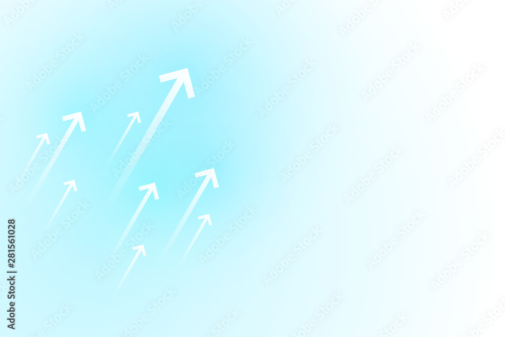Up arrows on white background illustration, copy space composition, business grow concept. Up arrows on white background illustration, copy space composition, business grow concept.