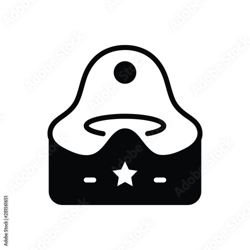 Black solid icon for floor potty