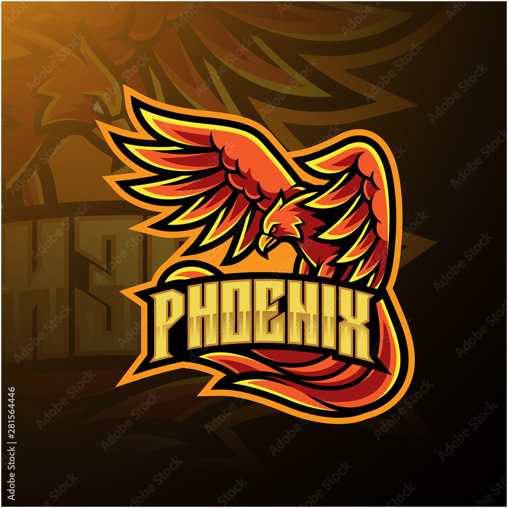 Phoenix sport mascot logo design Stock Vector | Adobe Stock