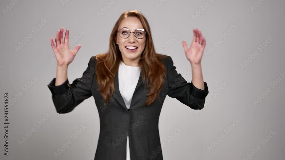 Surprised young woman face looking at camera. Surprised young woman face looking at camera.