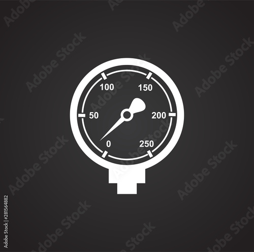 Measuring tool icon on background for graphic and web design. Simple illustration. Internet concept symbol for website button or mobile app.