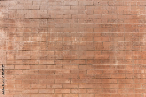 Brown color brick wall texture, background