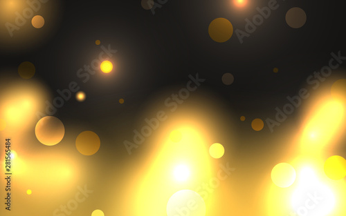 Abstract background vector design with white luxury golden bokeh concept. Soft gradient color texture with blur and light effect