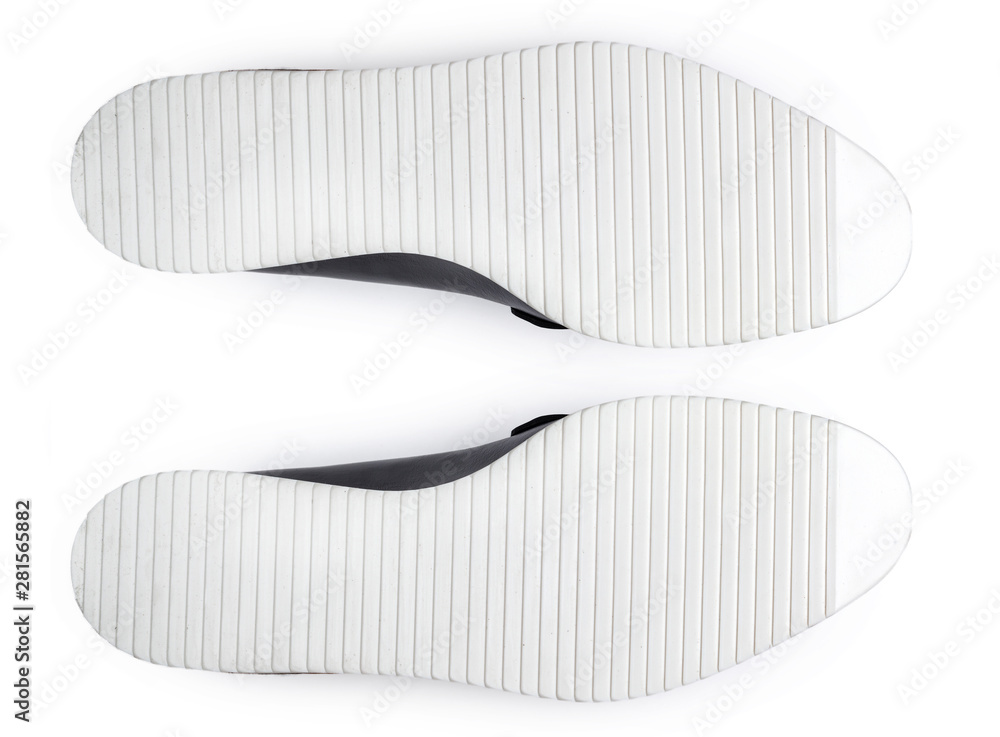 Bottom of shoes, isolated on white background. Bottom of shoes, isolated on white background.