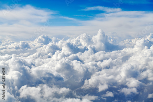 Fototapeta Naklejka Na Ścianę i Meble -  Take aerial photos of the sea of clouds on the plane.