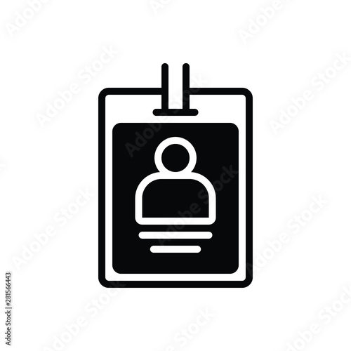 Black solid icon for name 