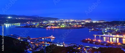 室蘭港越しに見た室蘭市街の夜景＠北海道