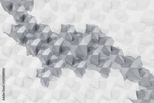 abstract silver and white polygon modern background 