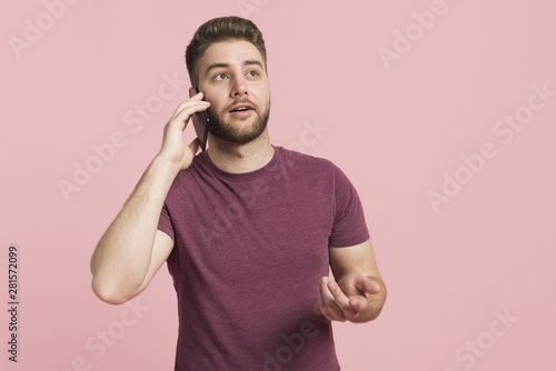 Boy using mobile phone