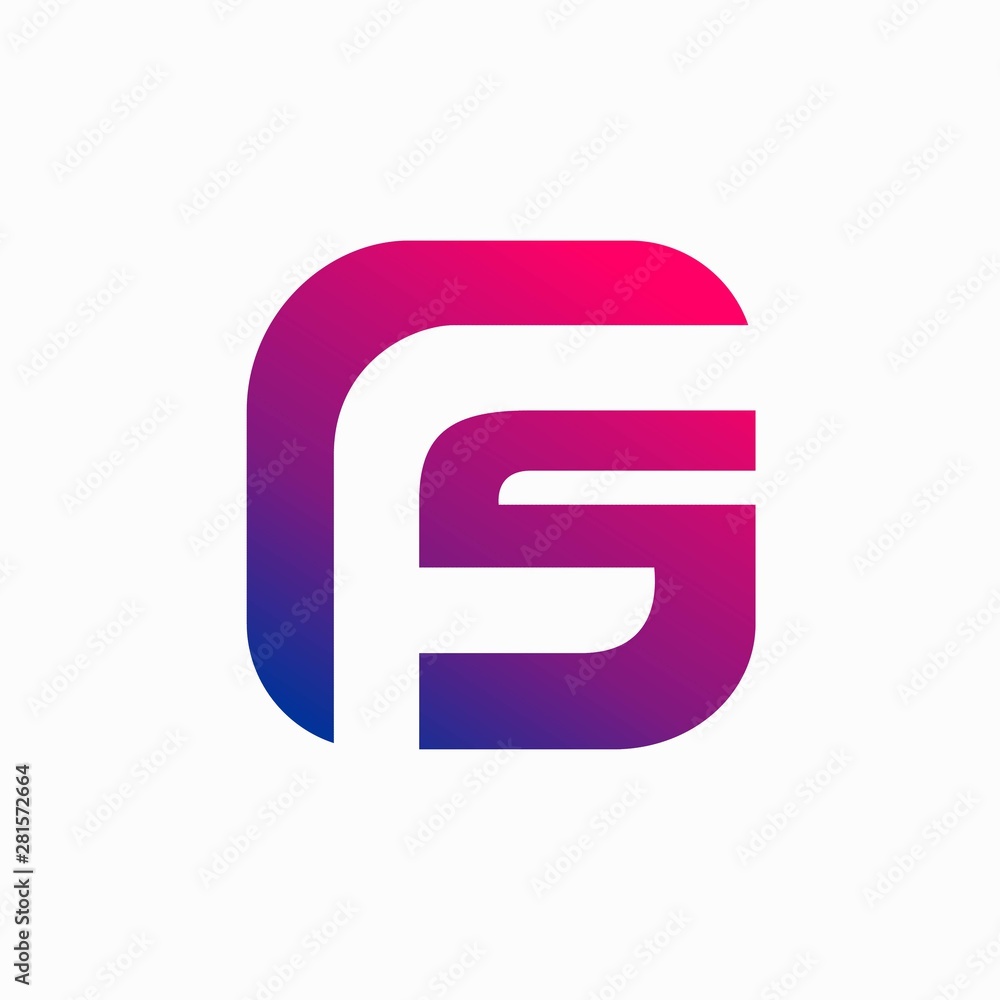 letters F and S form the square letters F and S form the square