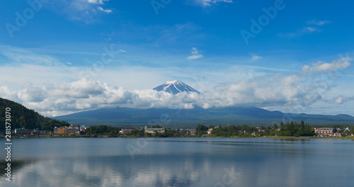 Japanese mountain Fuji in Kawaguciko at summer time © leungchopan