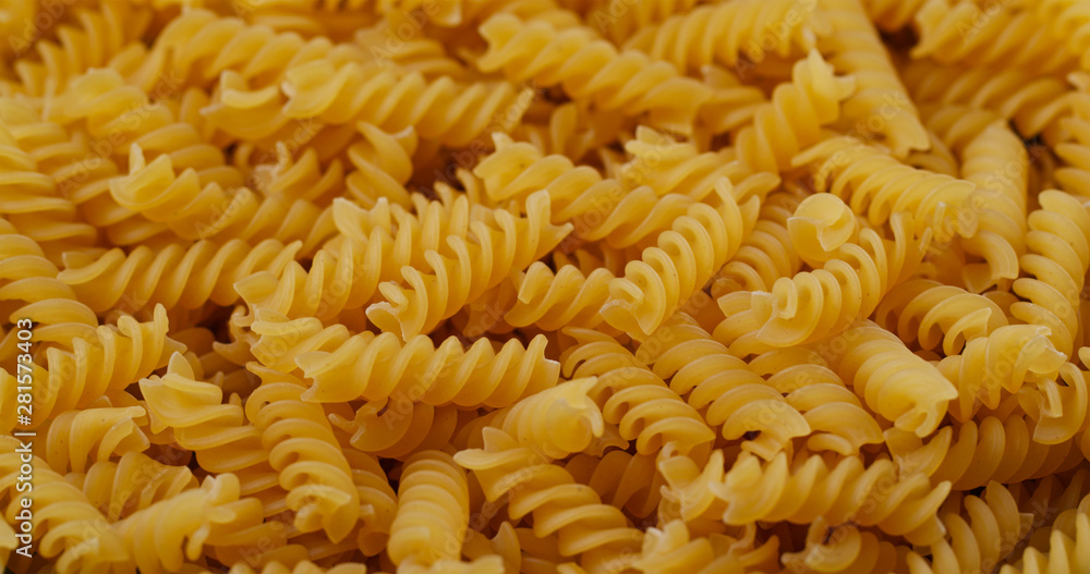 Heap of fusilli close up Heap of fusilli close up