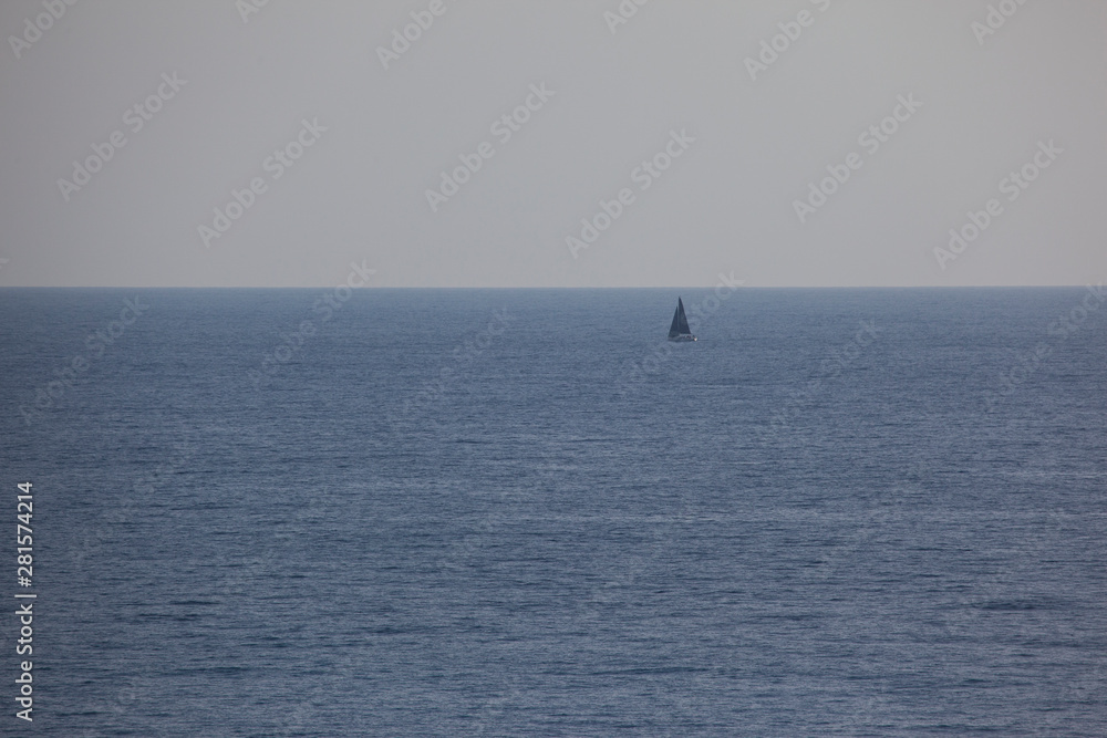 Mediterranean sea in the evening haze Mediterranean sea in the evening haze
