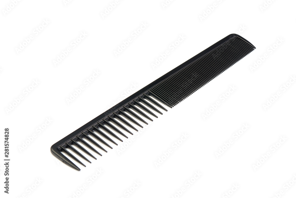 New modern hairbrush isolated on white background New modern hairbrush isolated on white background
