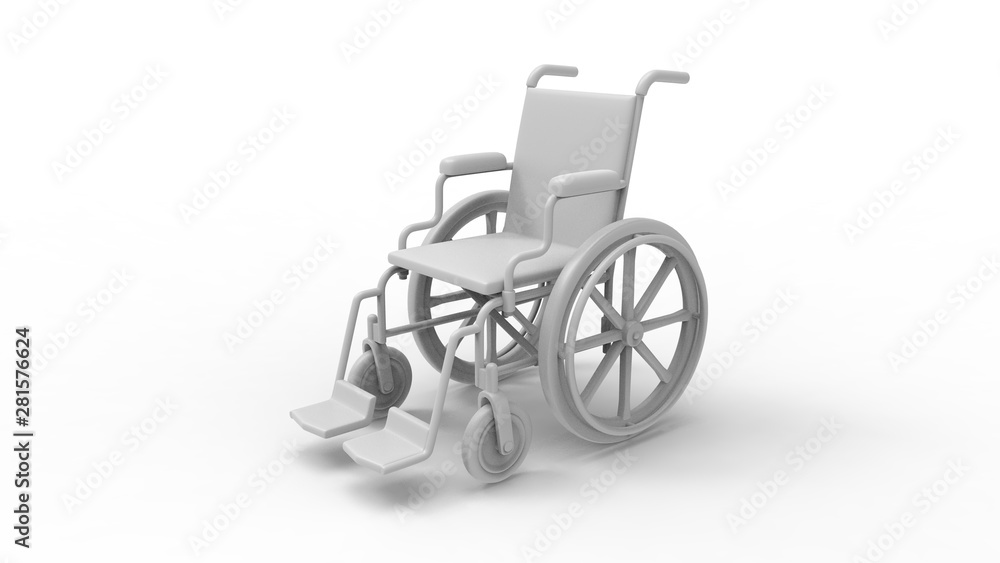Fototapeta premium 3d rendering of a computer generated model of a wheelchair