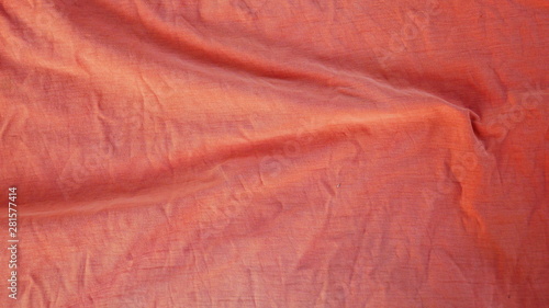 orange silk cotton texture background, old red fabric cloth texture