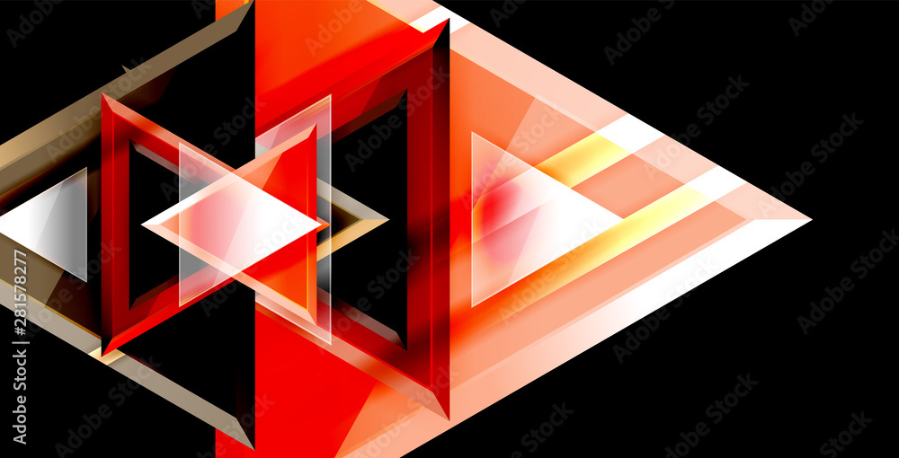 Dynamic triangle composition abstract background Dynamic triangle composition abstract background