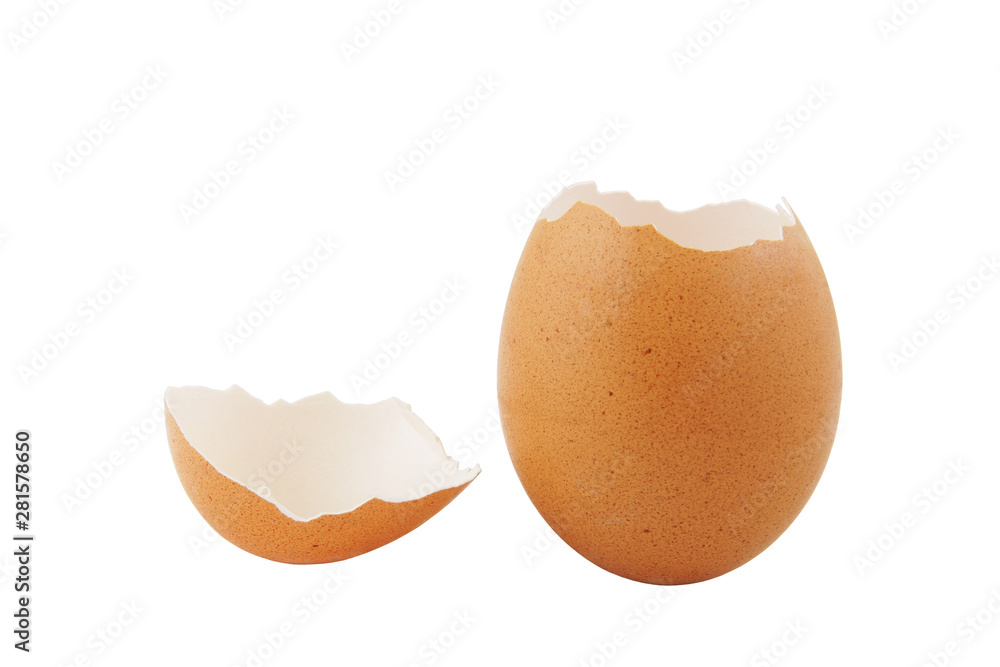 Egg shells isolated on white background Egg shells isolated on white background