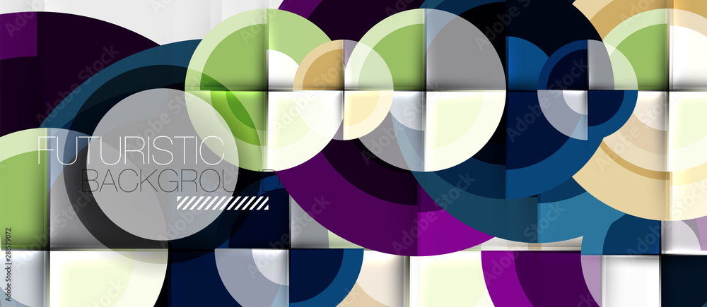 Geometric design abstract background - circles Geometric design abstract background - circles