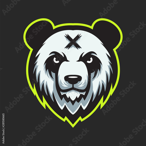 X Panda Mascot Logo Concept Vector Illustration Cartoon. Suitable For Wallpaper  Banner  Background  Card  Book Illustration  Logo  T-Shirt Design  Sticker  Cover  etc