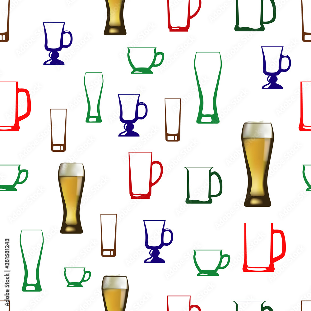 Wine glasses seamless background Wine glasses seamless background